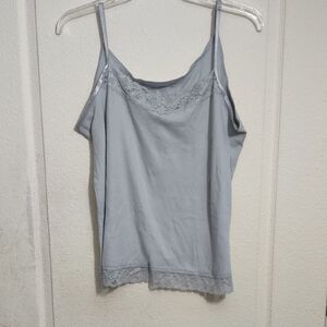 CJ Banks Light Gray Lace Cami